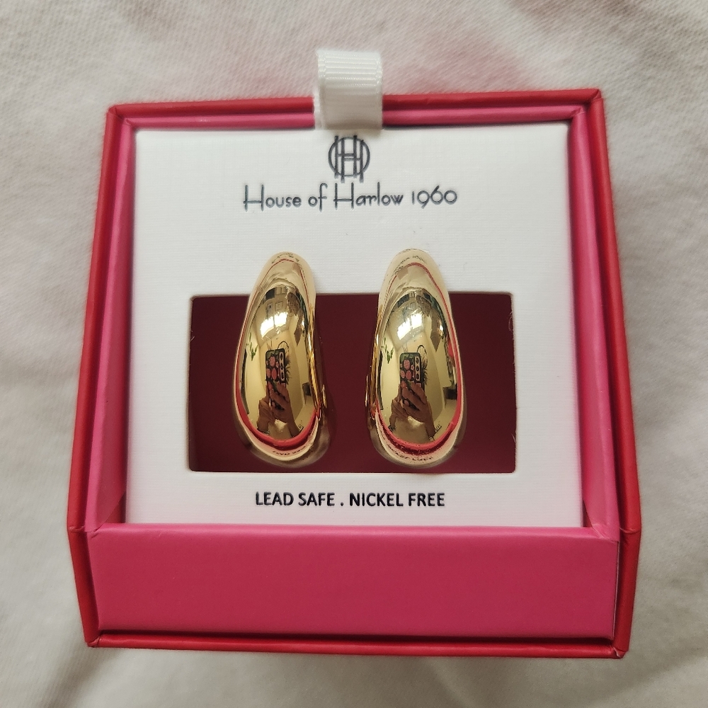 House of Harlow 1960 Gold Teardrop Earrings | Gift Box